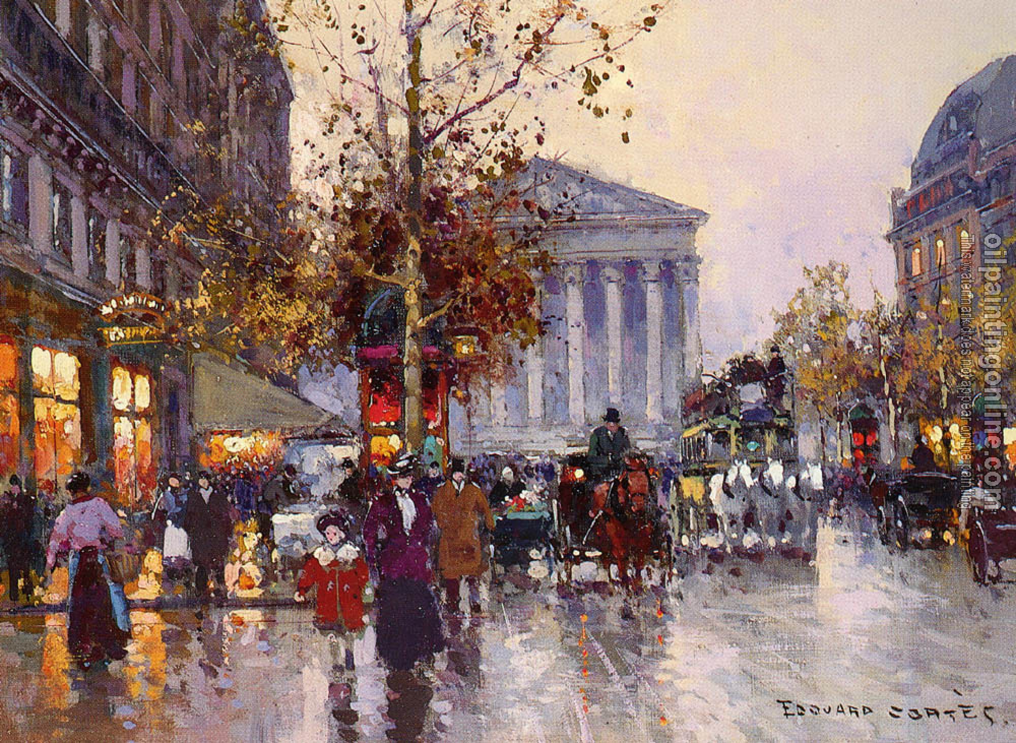 Edouard Cortes - La Madeleine Vue De La Rue Royale